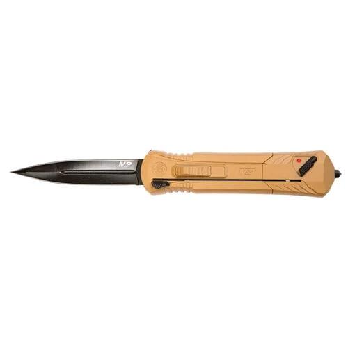 Smith & Wesson M&P Spear Tip OTF Automatic Knife 3 7/10" Blade FDE Picture of Battenfeld Knives M&P 13.8610FDE OTF FDE Spear