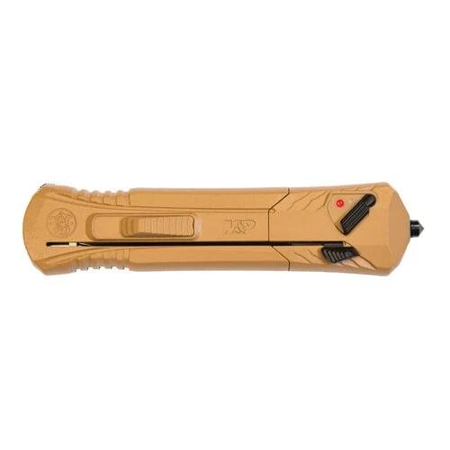 Smith & Wesson M&P Spear Tip OTF Automatic Knife 3 7/10" Blade FDE Picture of Battenfeld Knives M&P 13.8610FDE OTF FDE Spear