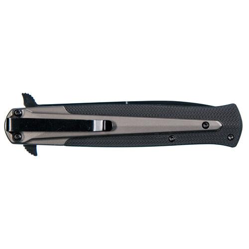 Smith & Wesson M&P 1085898 Dagger Clip Point Folding Knife 3 7/8" Blade Black Picture of Battenfeld Knives M&P MP301 Dagger Nylon Blk 4 in