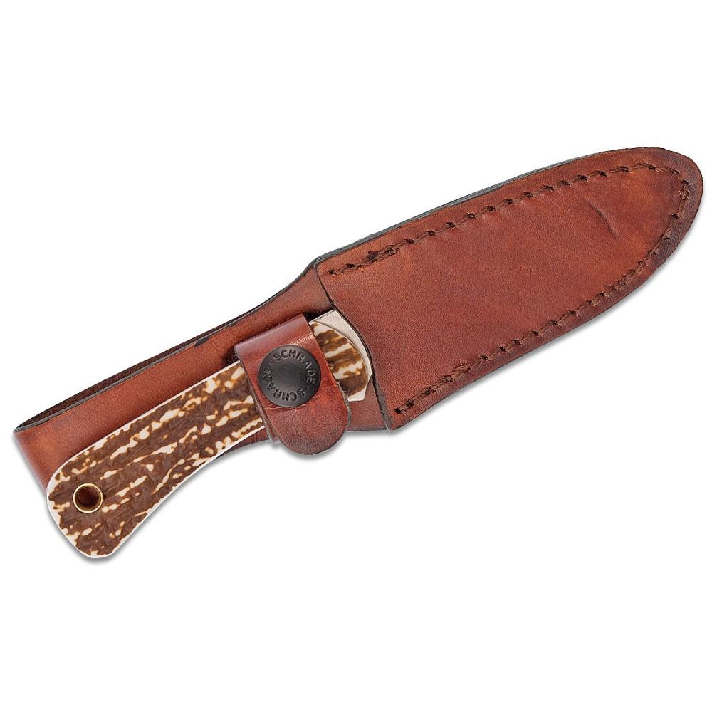 Schrade Uncle Henry 301UH Fixed Knife 3-1/8" Drop Point Blade Brown with Leather Sheath Picture of Battenfeld Knives Uncle Henry Next Gen 301UH - Bx CP=6