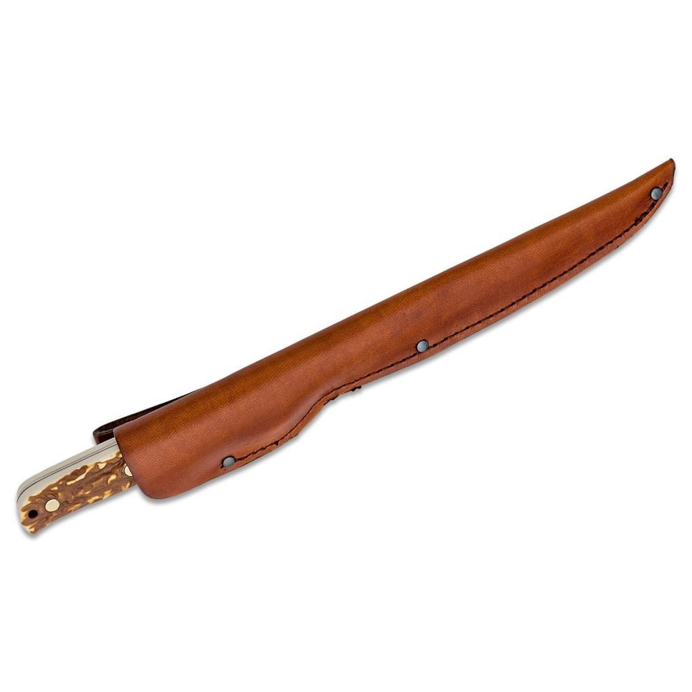 Schrade Uncle Henry Next Gen 167UH Stagalong Fixed Knife 7-1/2" Fillet Blade Brown Picture of Battenfeld Knives Uncle Henry Next Gen 167UH Stagalon Bx CP=12