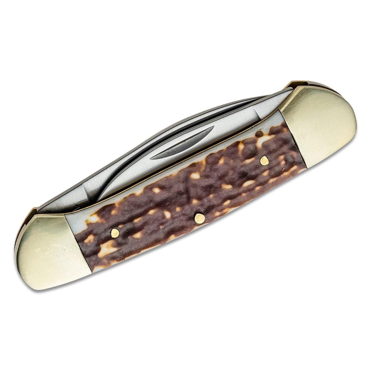 Uncle Henry 11UH Large Canoe Folding Knife 3 3/5" Blade Next Gen Staglon Handle Picture of Battenfeld Knives Uncle Henry 11UH Large Canoe Next Gen