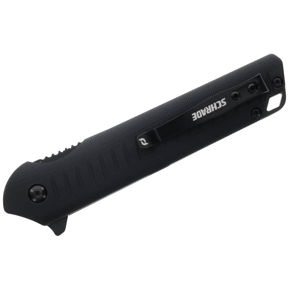 Schrade Delta Class Steelhead Folder Knife 3 1/2" Blade Black Picture of Battenfeld Knives Schrade Steelhead Folder