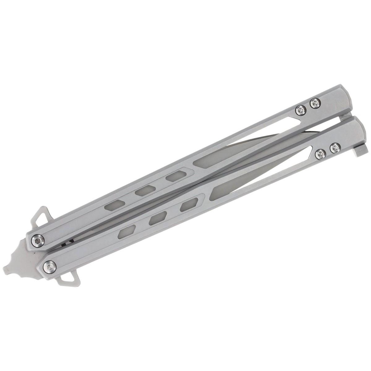 Schrade Alkymest Butterfly Folding Knife 4" Blade Silver Picture of Battenfeld Knives Schrade Manilla Folder