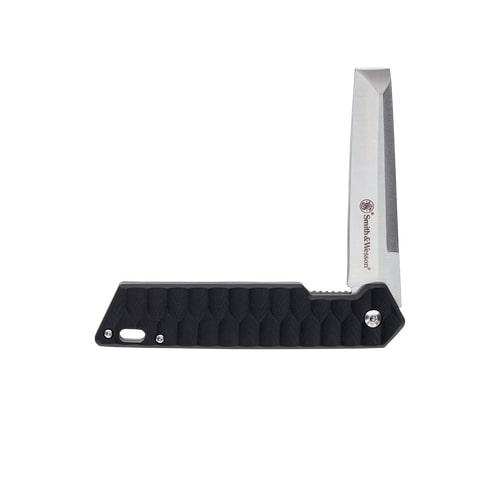 Smith & Wesson 24/7 Folding Cleaver Knife 3-1/4" Cleaver Blade Black Blister Picture of Battenfeld Knives S&W KT 24/7 Folding Cleaver-Blister CP=3