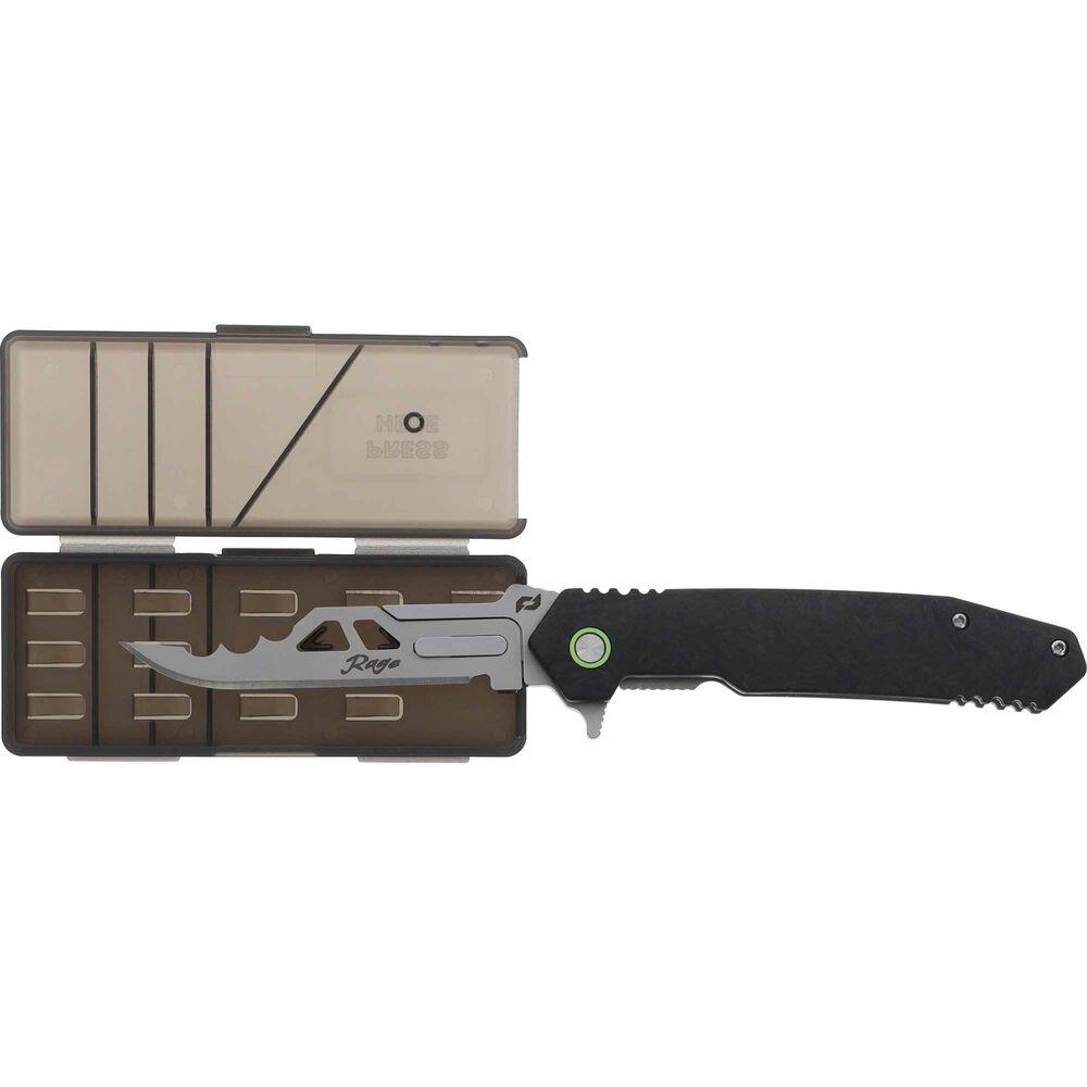 Schrade Stryche Enrage 6 Knife 2-1/5" Replaceable Blade Black Picture of Battenfeld Knives Schrade Stryche Enrage 6 Replaceable Bld Knf CP=3