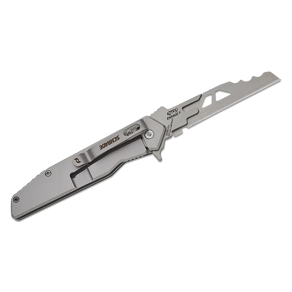 Schrade Nitro Enrage 7 Assisted Folding Knife 2-1/2" Utility Blade Black Picture of Battenfeld Knives SCHRADE Nitro Enrage 7 Spring Assisted 2.5'' Blade