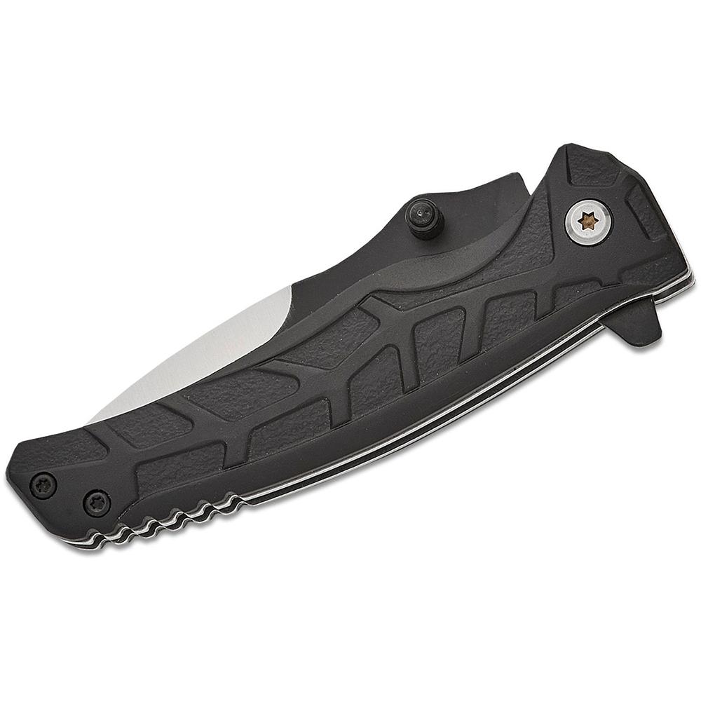 Smith & Wesson Extreme Ops Folding Knife 3" Drop Point Blade Two Tone Black Silver Picture of Battenfeld Knives S&W KT Extreme Ops Two-Tone Drop Point 3'' Blade