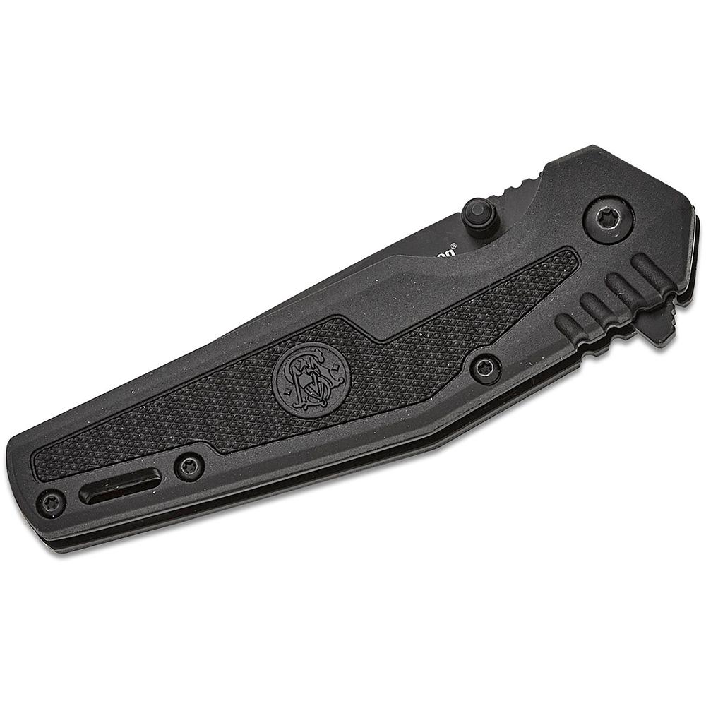 Smith & Wesson SWAT Assisted Folding Knife 3" Drop Point Blade Black Picture of Battenfeld Knives S&W KT SWAT Spring Assisted Drop Point 3'' Blade