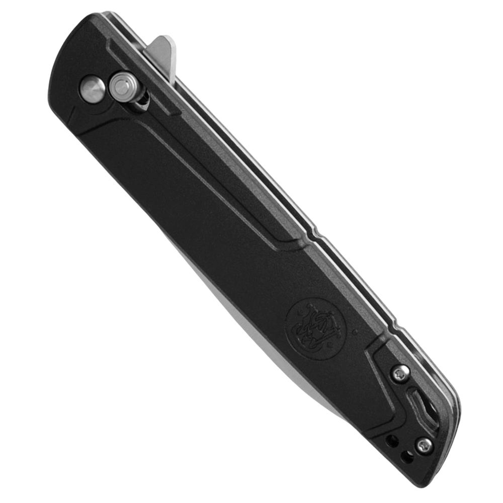 Smith & Wesson 24/7 Crossbar Folding Knife 3-1/4" Drop Point Blade Black Picture of Battenfeld Knives S&W KT 24/7 Crossbar Folder - Box 3.25'' Blade
