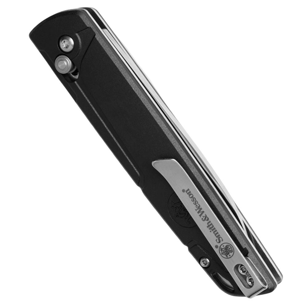 Smith & Wesson 24/7 Crossbar Folding Knife 3-1/4" Drop Point Blade Black Picture of Battenfeld Knives S&W KT 24/7 Crossbar Folder - Box 3.25'' Blade