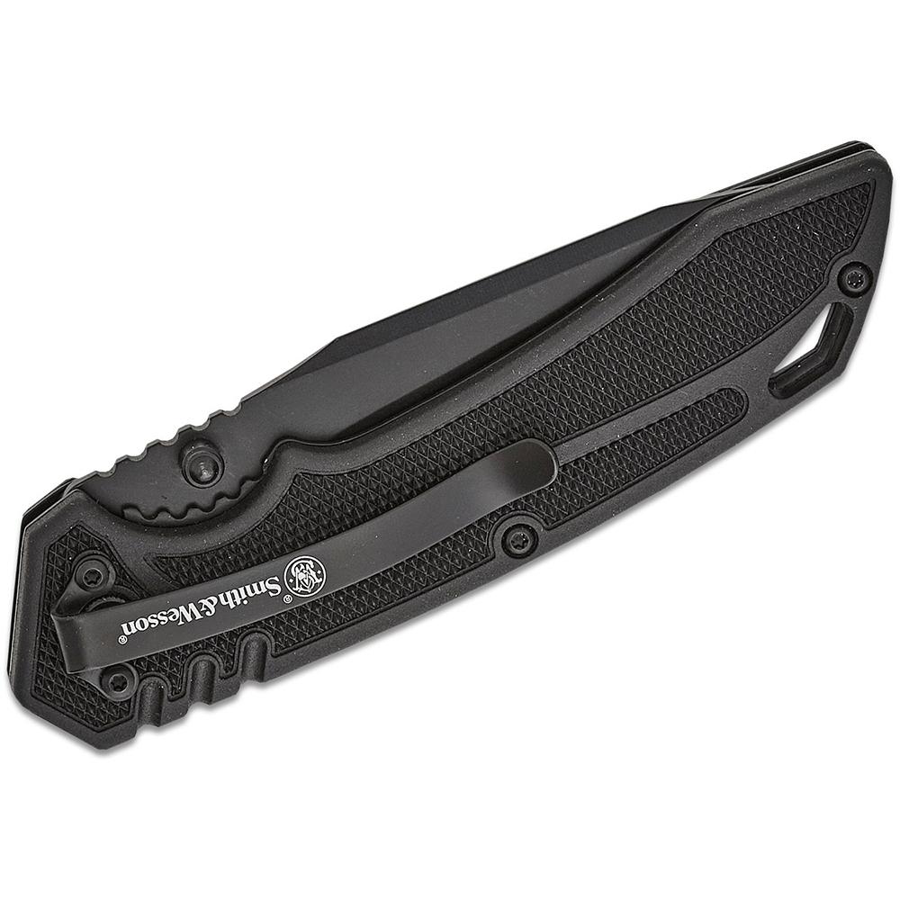 Smith & Wesson Special Ops Folding Knife 3.5" Clip Point Blade Black Picture of Battenfeld Knives S&W KT Special Ops Serrated Clip Point 3'' Blade