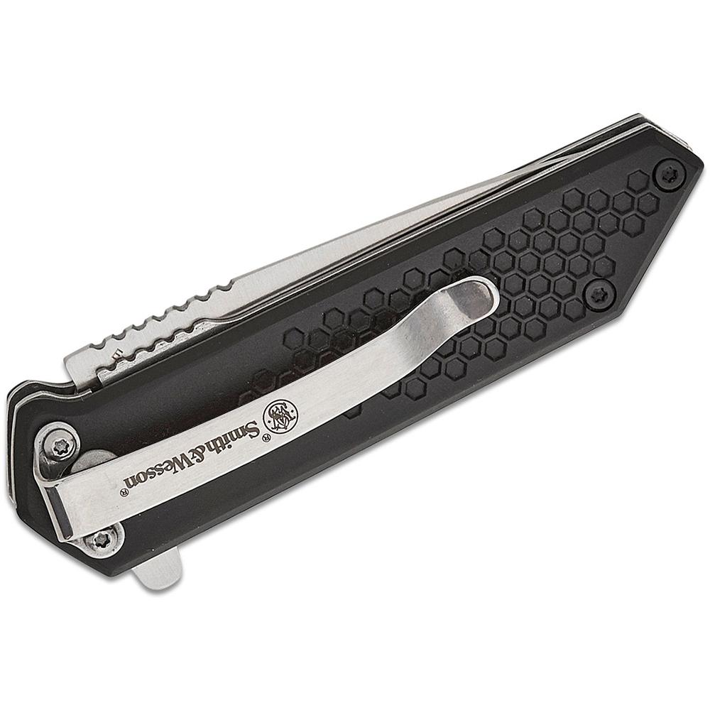 Smith & Wesson Extreme Ops Spring Assist Folding Knife 2-1/2" Tanto Blade Black Picture of Battenfeld Knives S&W KT Extreme Ops Spring Assist Tanto 2.5'' Blade