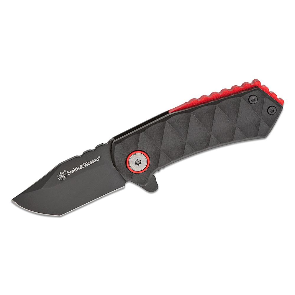 Smith & Wesson 24/7 Spring Assisted Folding Knife 1-9/10" Clip Point Blade Black Picture of Battenfeld Knives S&W KT 24/7 Spring Assist Clip Point 1.9'' Blade