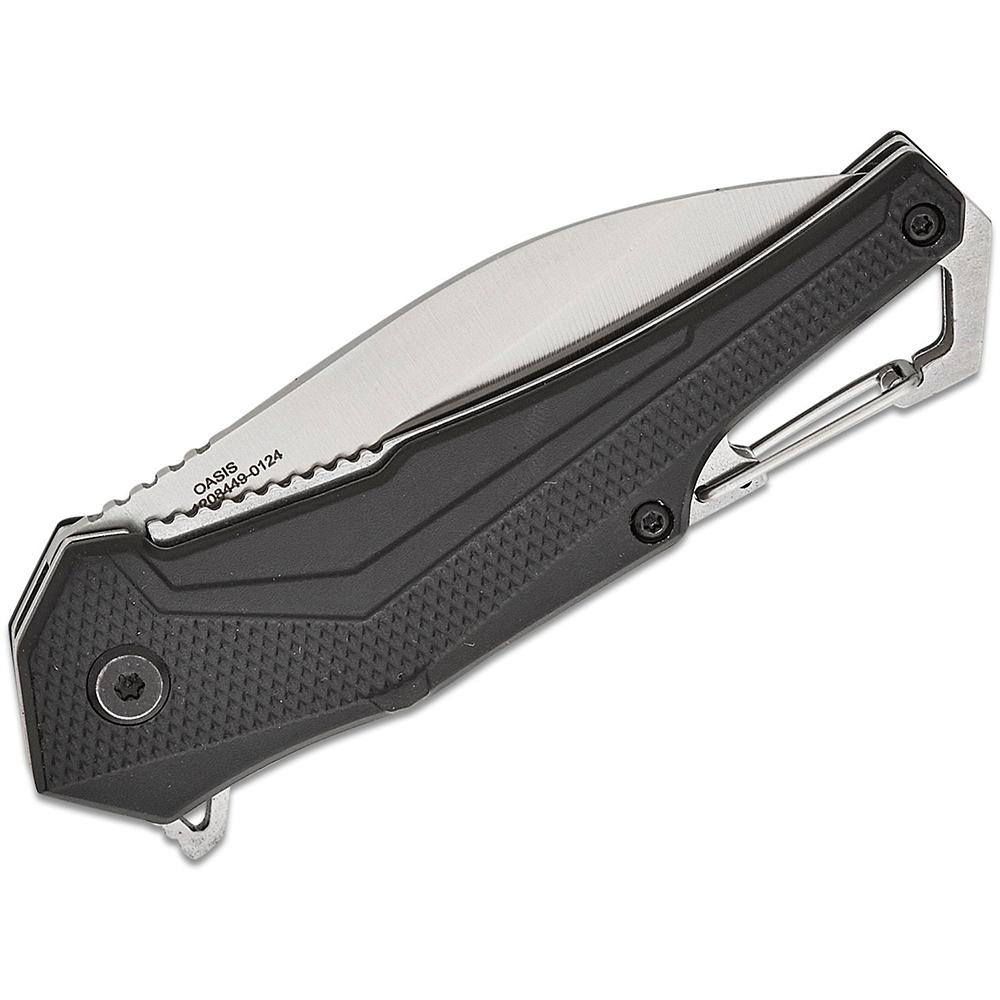 Smith & Wesson Oasis Carabiner Folding Knife 3" Drop Point Blade Black Picture of Battenfeld Knives S&W KT Oasis Carabiner Folding Knife 3'' Blade