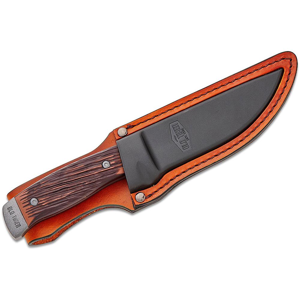 Old Timer Frontier Fixed Blade Knife 5" Drop Point Blade Wood Box Picture of Battenfeld Knives OLD TIMER Frontier Fixed Blade 131OTF Sm Box 5'' Blade