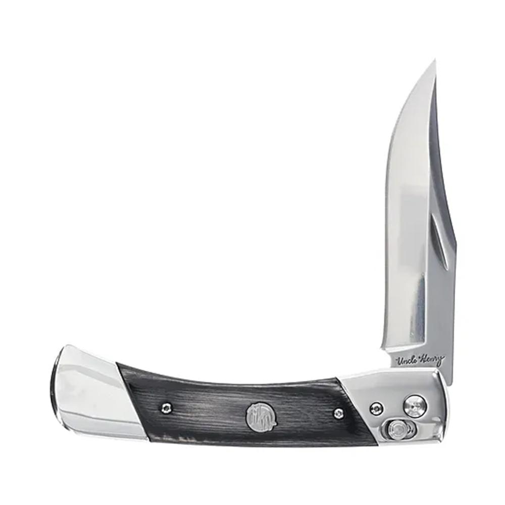 Uncle Henry PLB7 Bear Paw Folding Knife 3-4/5" Clip Point Blade Black