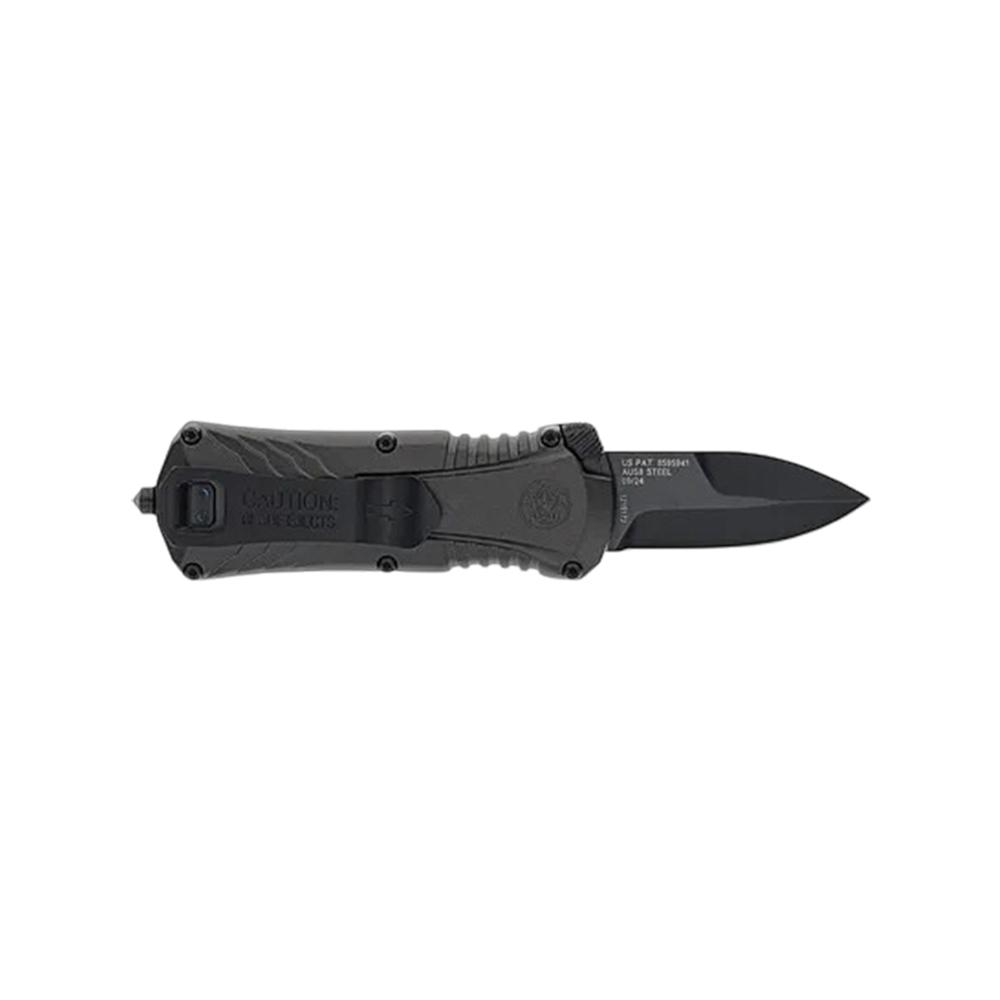 Smith & Wesson M&P Compact OTF Folding Knife 1-9/10" Spear Point Blade Grey Picture of Battenfeld Knives M&P KT MPOTF Compact Gray/Black