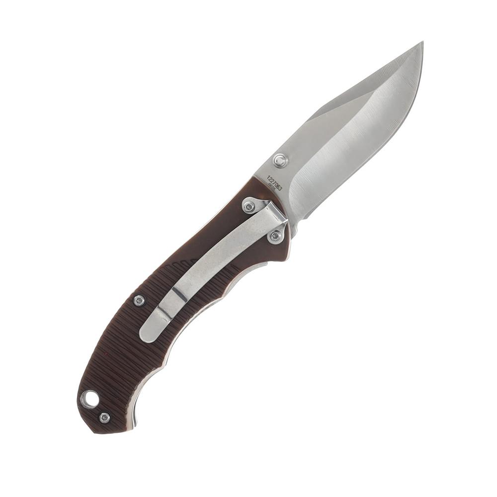 Old Timer Clip Folding Knife 2-3/4" Clip Point Blade Brown Picture of Battenfeld Knives Old Timer Clip Folder