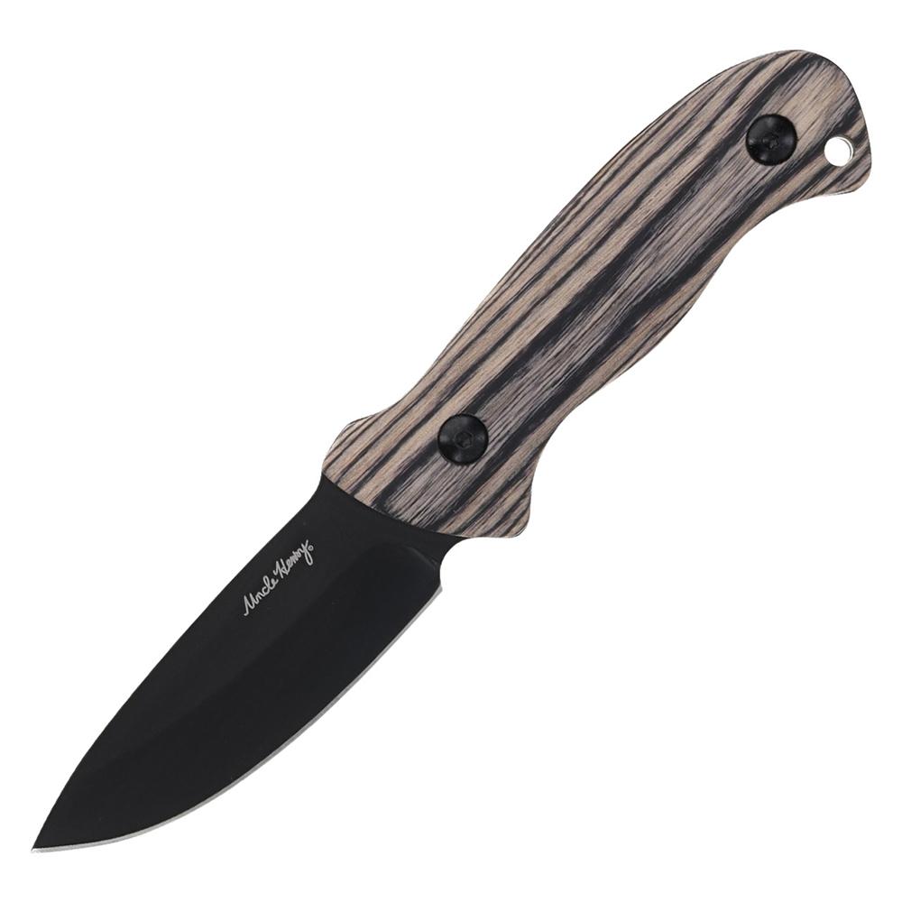 Uncle Henry Fixed Blade Knife 3" Drop Point Blade Pakkawood with Headlamp Picture of Battenfeld Knives Uncle Henry Fixed Blade W/ Headlamp