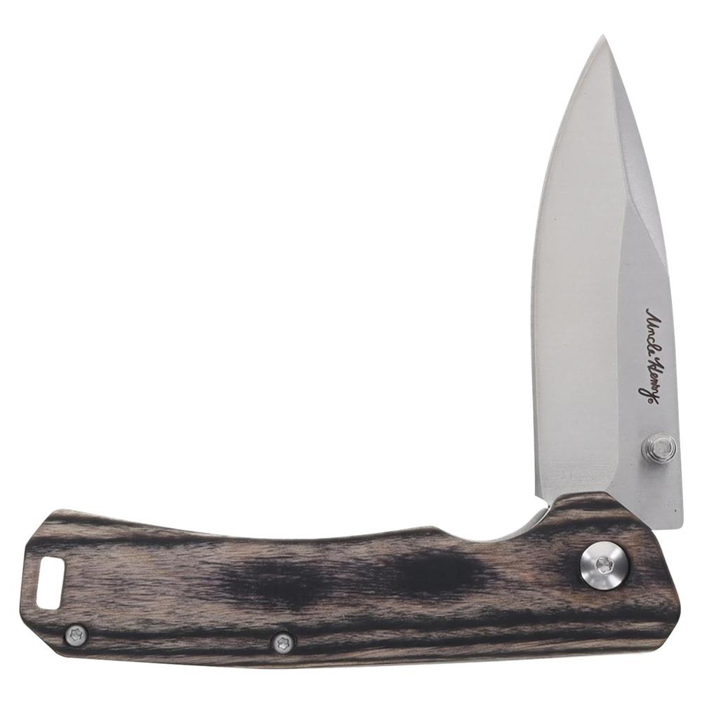 Uncle Henry Folding Knife 3" Drop Point Blade Brown Pakka Wood Picture of Battenfeld Knives Uncle Henry Folding Knife