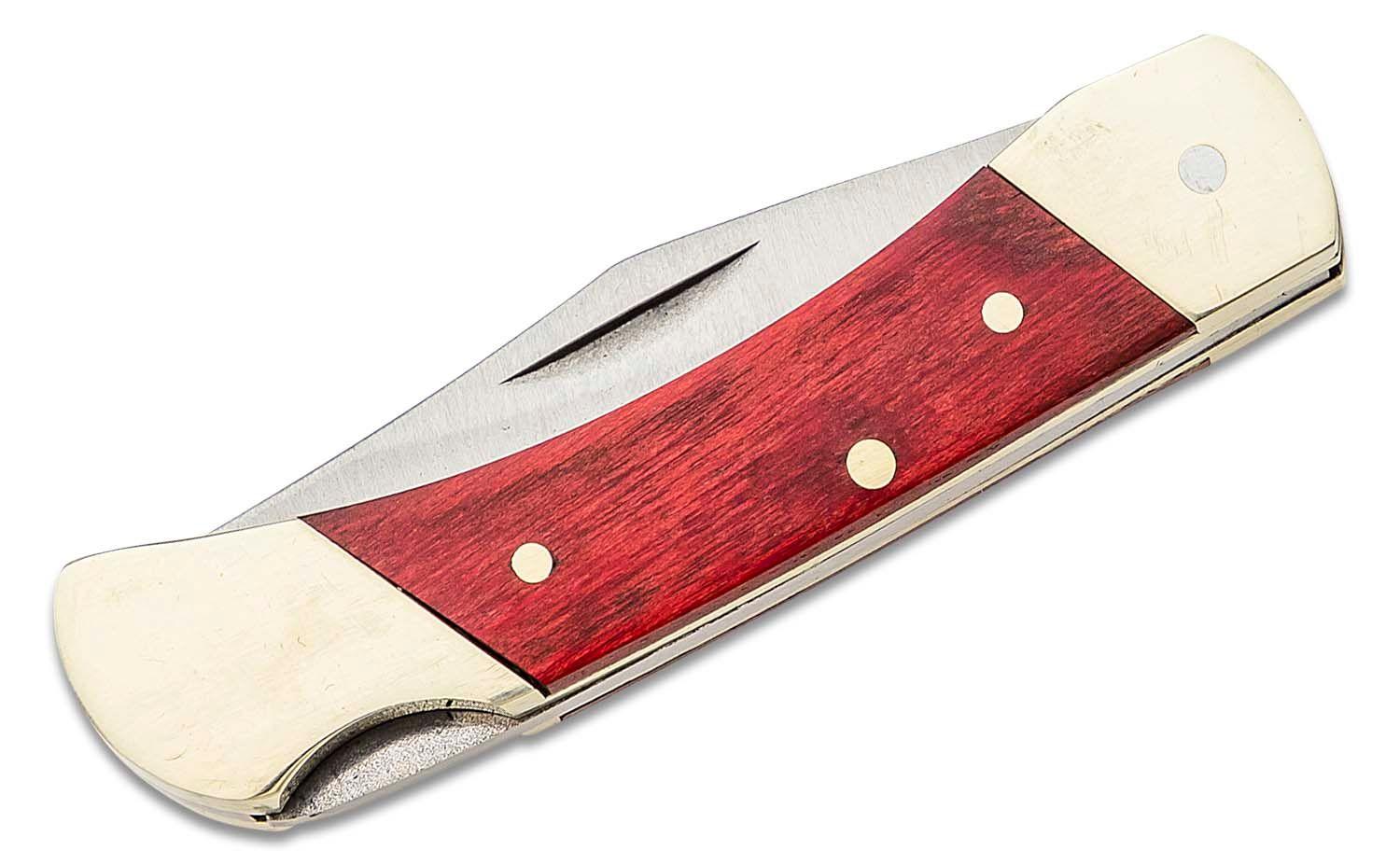 Schrade Uncle Henry Brown Bear Folding Knife 2-1/4" Clip Point Blade Wood Picture of Battenfeld Knives Uncle Henry 3" Brown Bear Lockback CP=12