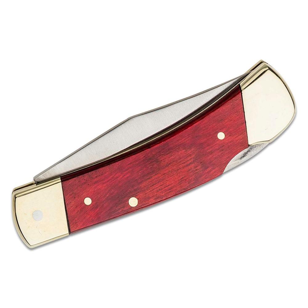 Schrade Uncle Henry Smokey Lockback Folding Knife 2-7/8" Clip Point Blade Wood with Leather Sheath Picture of Battenfeld Knives Uncle Henry 3 3/4" Smokey Lockback w/ Lea CP=12