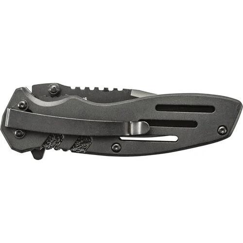 Smith & Wesson Extreme Ops Liner Lock Folding Knife 3 1/10" Blade Black Picture of Battenfeld Knives S&W Black Aluminum Handle Black B