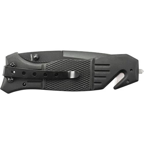 Smith & Wesson Extreme Ops Drop Point Folding Knife 3.3" Blade Black Picture of Battenfeld Knives S&W ext ops first response