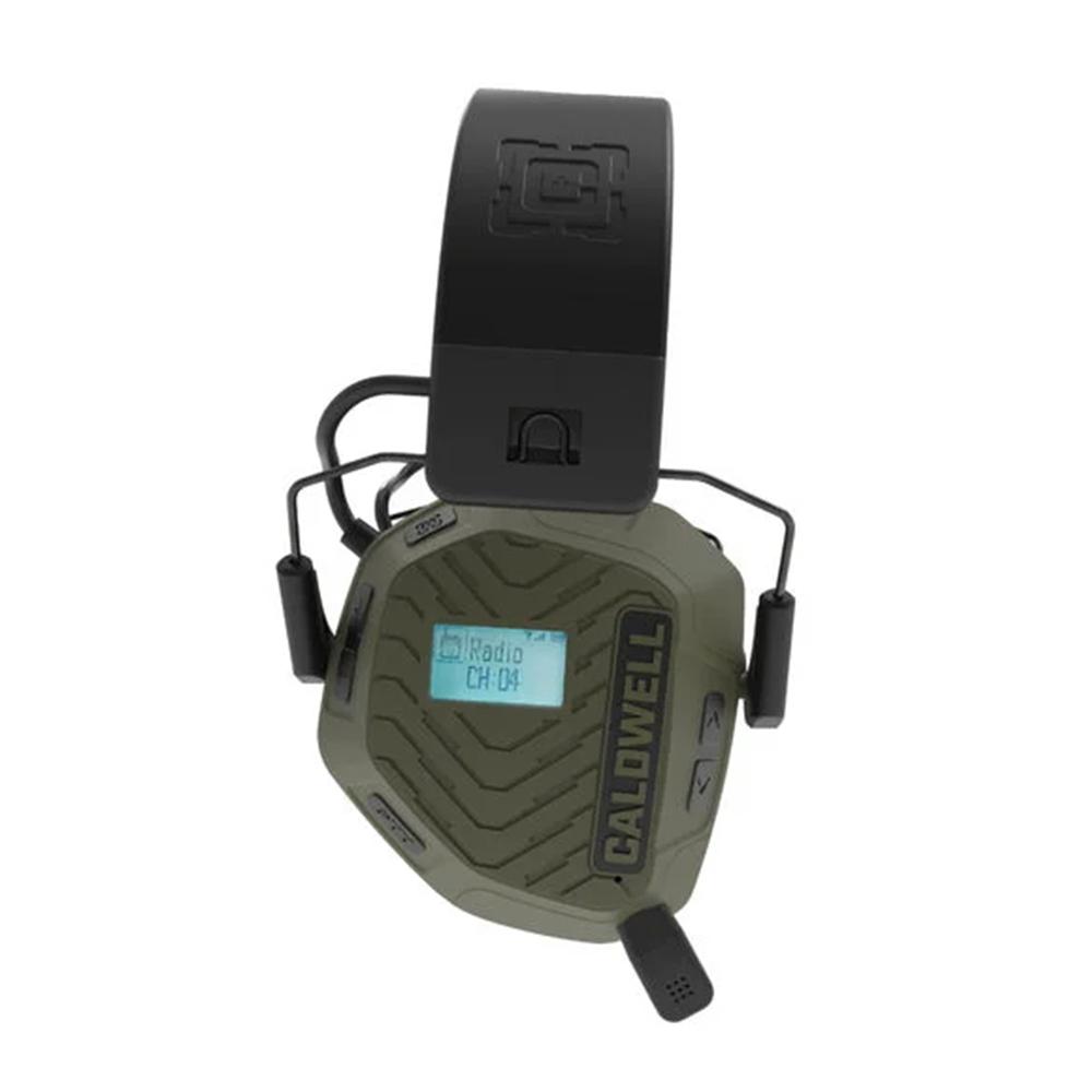 Caldwell EMax Pro Series Electronic Ear Muffs 23dB BT Two Way Communication OD Green Picture of AOB CALDWELL E-Max Comms Ear Muffs 2-way Comm