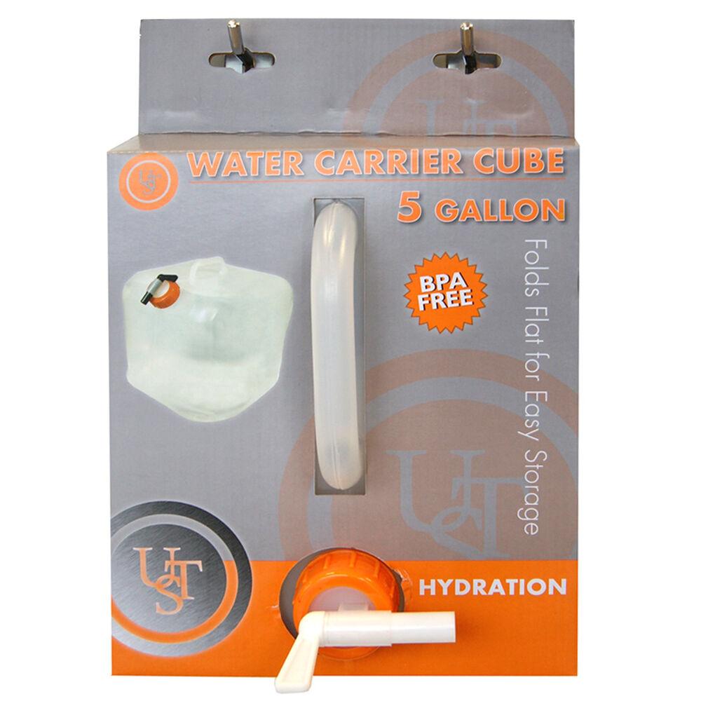 Ultimate Survival Water Carrier Cube 5 Gallon - Clear Picture of AOB Ultimate Survival Water Carrier Cube 5 Gallon Clear