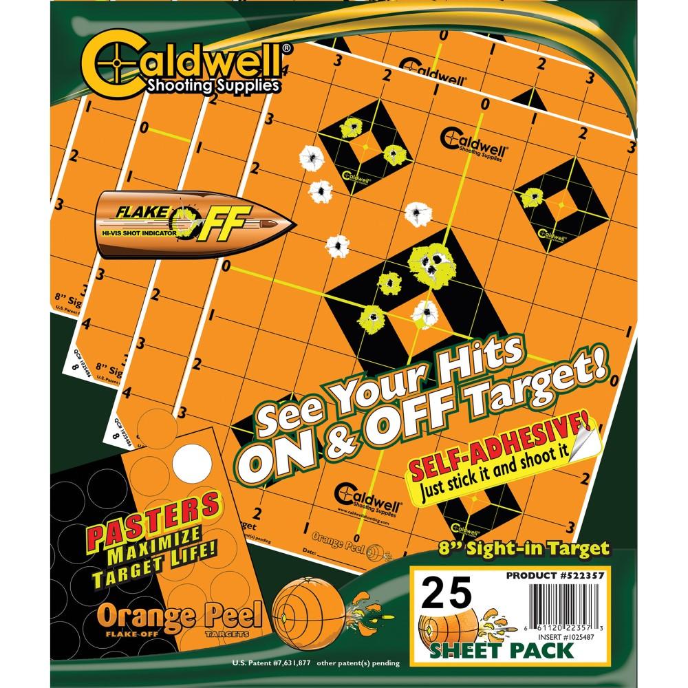 Caldwell 8" Sight-In Orange and Black Target 25 Sheets Picture of AOB Caldwell 8in Sight-In Target 25 Sheets