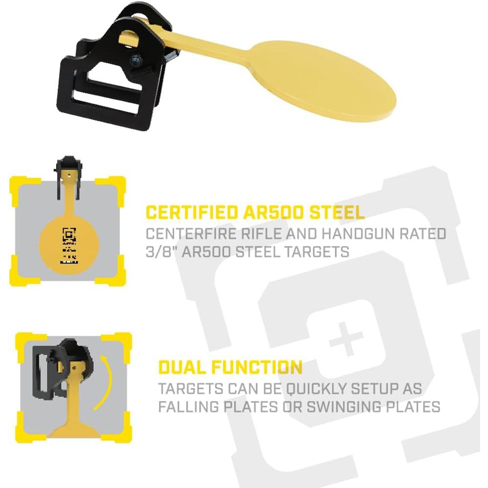 Caldwell AR500 Plate Rack Expansion Kit Steel Target with 3/8" AR500 Steel Target Picture of AOB CALDWELL AR500 Expansion Plate