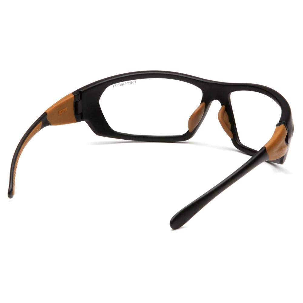 Pyramex Carhartt Carbondale Shooting Glasses Black and Tan with Clear Lens Picture of Pyramex Safety Pyramex Carhartt - Carbondale - Clear Lens with Black/Tan Frame