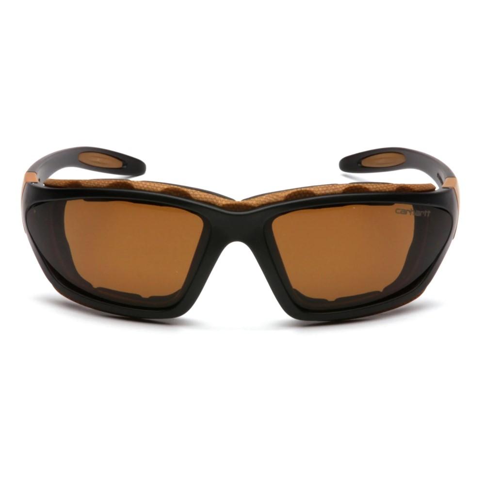 Pyramex Carhartt Carthage Shooting Glasses Black and Tan with Bronze Anti-Fog Lens Picture of Pyramex Safety Pyramex Carhartt - Carthage - Sandstone Bronze Anti-fog Lens with Black/Tan