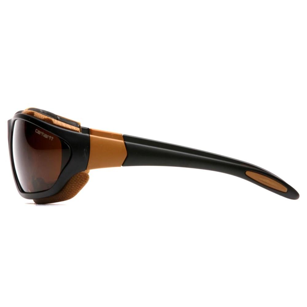 Pyramex Carhartt Carthage Shooting Glasses Black and Tan with Bronze Anti-Fog Lens Picture of Pyramex Safety Pyramex Carhartt - Carthage - Sandstone Bronze Anti-fog Lens with Black/Tan