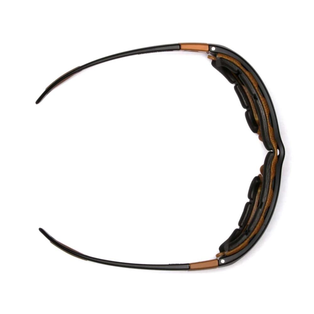 Pyramex Carhartt Carthage Shooting Glasses Black and Tan with Bronze Anti-Fog Lens Picture of Pyramex Safety Pyramex Carhartt - Carthage - Sandstone Bronze Anti-fog Lens with Black/Tan