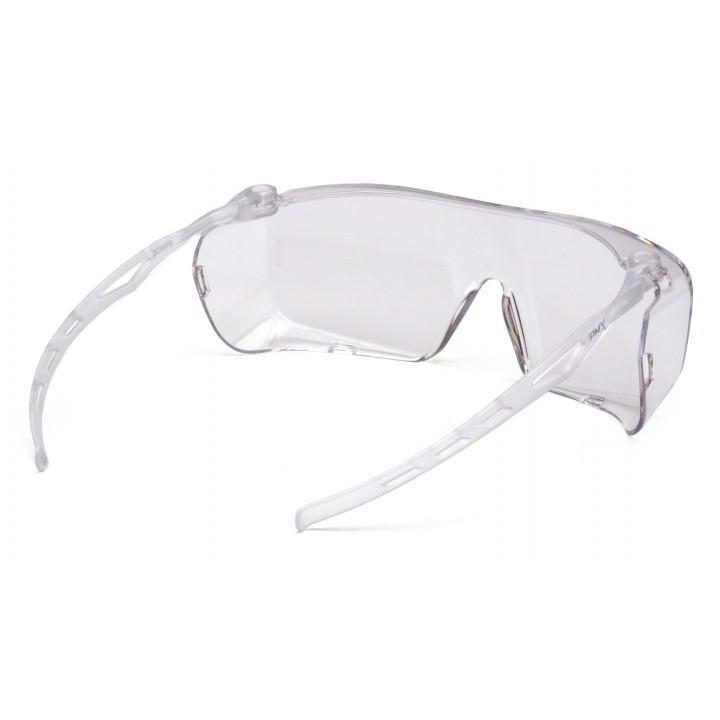 Pyramex Cappture Safety Glasses Clear with Clear Lenses Picture of Pyramex Safety Pyramex Cappture- Black temples/ clear anti-fog lens