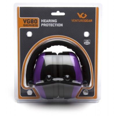 Pyramex VG80 Series Ear Muffs 25dB Purple Picture of Pyramex Safety Pyramex Purple - NRR 26 dB Low Profile Hearing Protector - VG Clamshell
