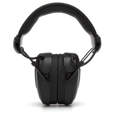 Pyramex Clandestine Ear Electronic Ear Muffs 24dB Black Picture of Pyramex Safety Pyramex Clandestine -NRR 24db Electronic Hearing Protector Earmuff - Black