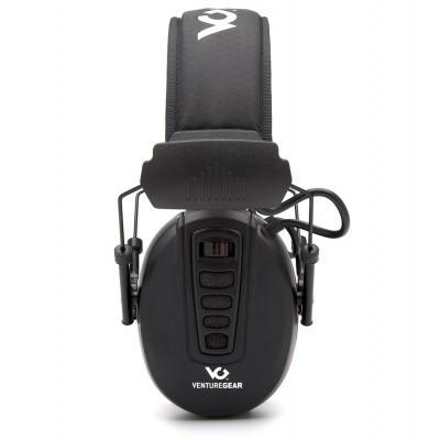 Pyramex Clandestine Ear Electronic Ear Muffs 24dB Black Picture of Pyramex Safety Pyramex Clandestine -NRR 24db Electronic Hearing Protector Earmuff - Black