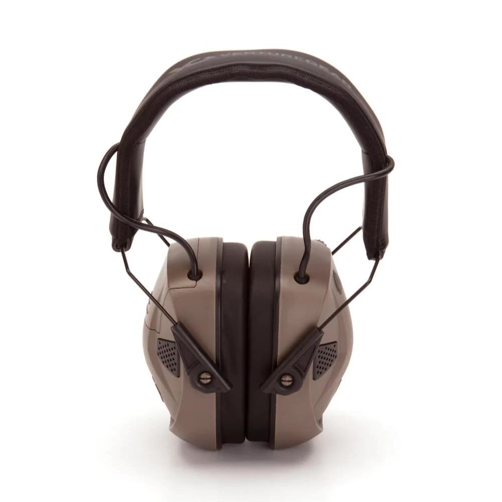 Pyramex Amp BT Electronic Earmuff 26dB Tan with Bluetooth Picture of Pyramex Safety Pyramex Venture Gear Amp BT-NRR 26db Electronic HP w/Blue Tooth-Tan