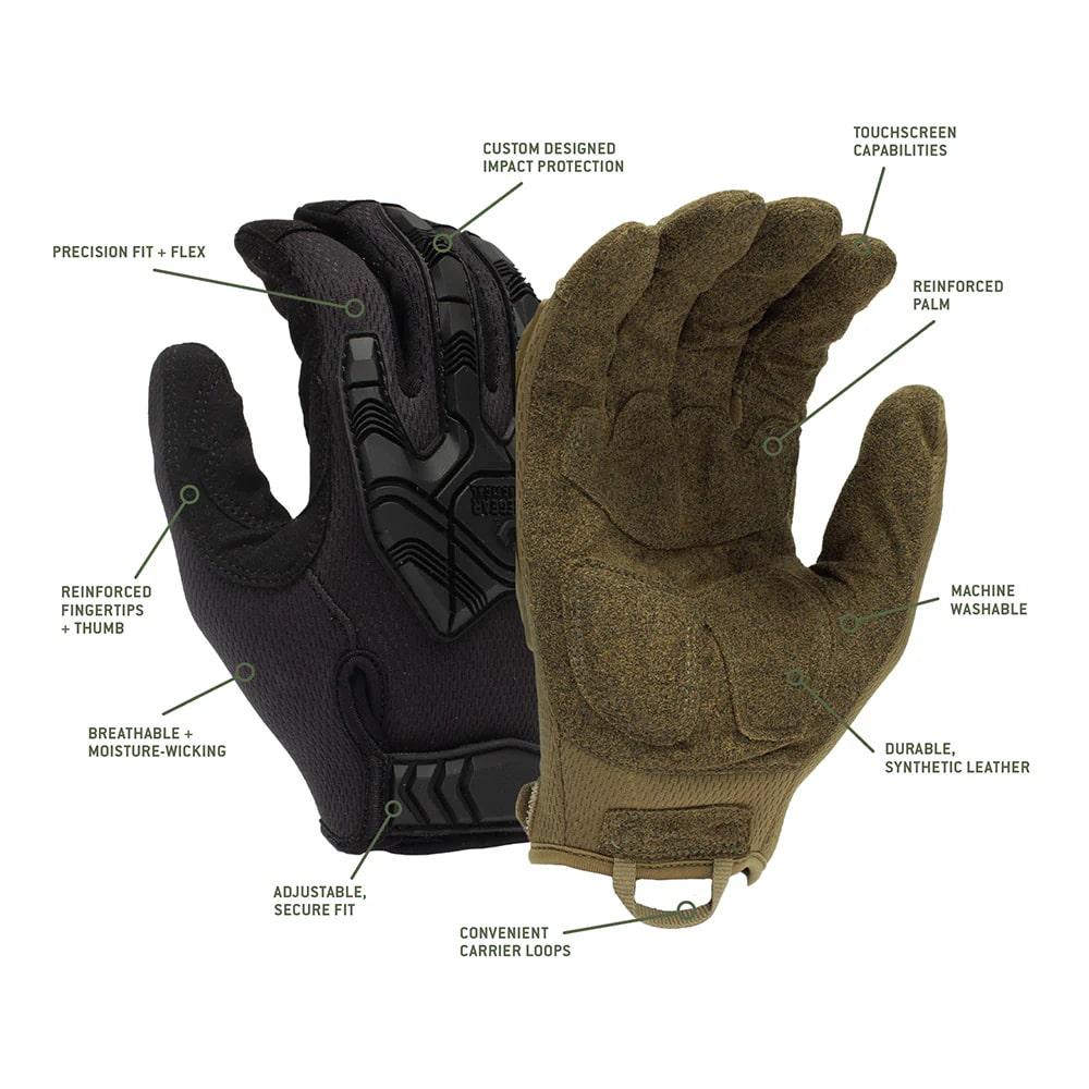 Pyramex Venture Gear Heavy-Duty Impact Operator Gloves Black XL Picture of Pyramex Safety Venture Gear Tactical Gloves Heavy Duty Impact Operator H&L Black X Large