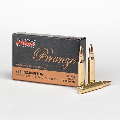 PMC Bronze Rifle Ammunition .223 Rem 55 gr FMJ 2900 fps 20/ct Picture of PMC AMMUNITION BRONZE 223 REM 55GR FMJ 20RD.
