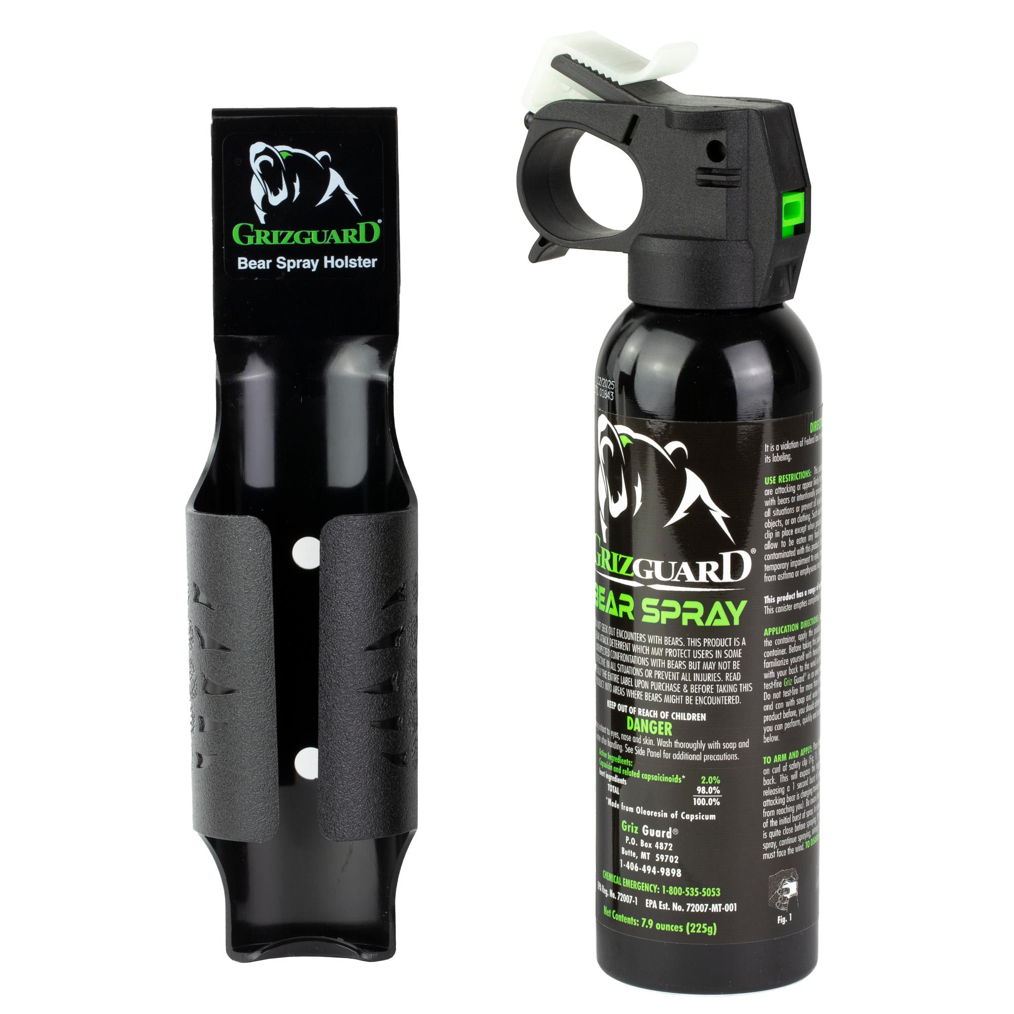 Griz Guard Bear Spray with Holster 7.9 oz Shrink Wrap Retail Packaging