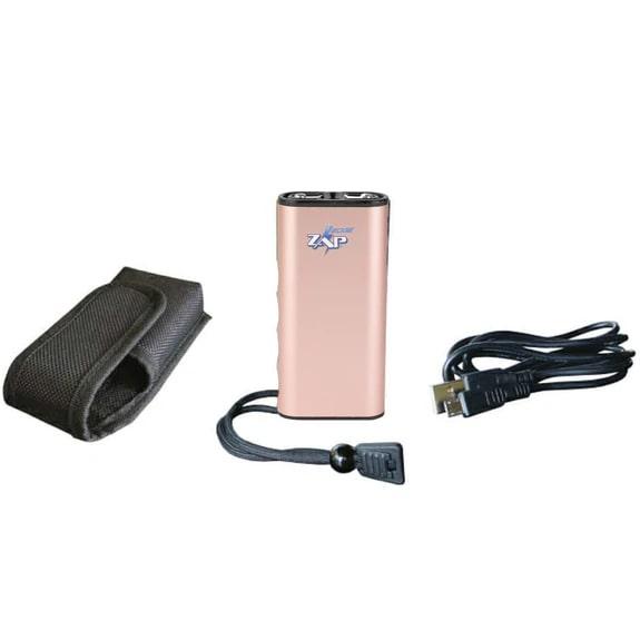 Personal Security Products Zap Edge Rechargeable USB Power Bank LED Stun Gun 950K Rose Gold Picture of Personal Security Products Stun Gun Zap Edge 950000 Volt includes USB charger color Rose Gold