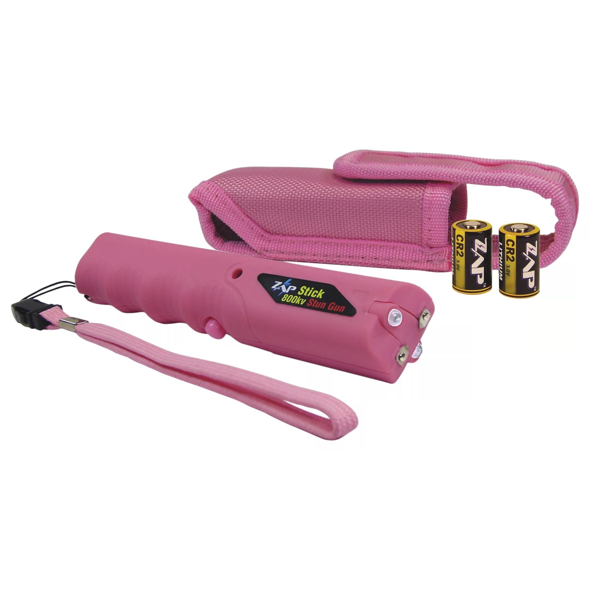 Personal Security ZAP Stick Stun Gun with Light & Case - 800000 Volt Pink Picture of Personal Security Products 800000 VOLT ZAP STICK W/ LIGHT & CASE PINK