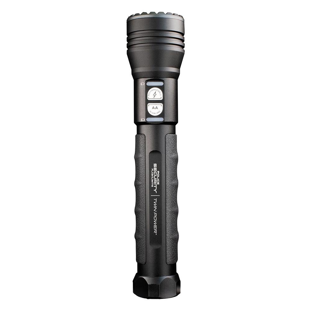 Police Security Flashlights Long Throw LED Flashlight 1000 Lumens Black Picture of LB Marketing Inc DBA Police Security Flashlights Police Security Long Throw Twin Power 21700 1/2 mile beam 1000lm