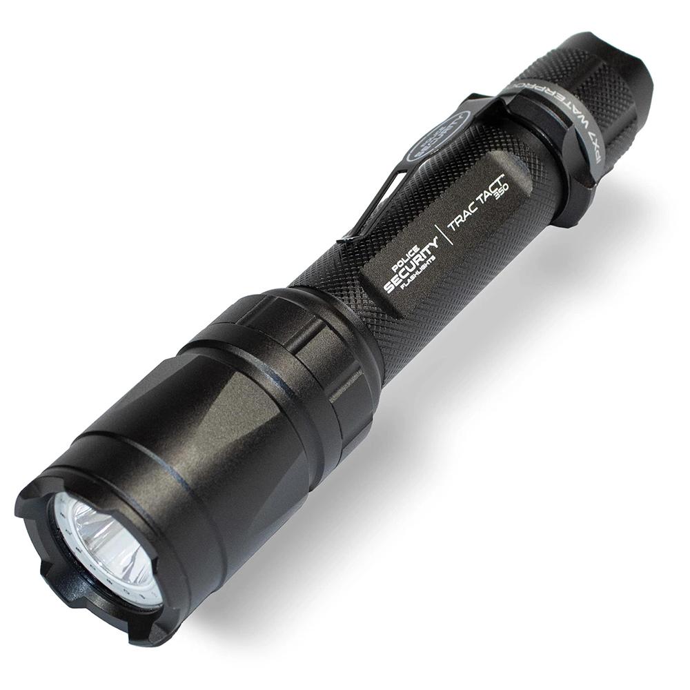 Police Security Flashlights Trac Tact LED Flashlight 350 Lumens Black Picture of LB Marketing Inc DBA Police Security Flashlights Police Security Flashlights Trac Tact 2AA Tactical