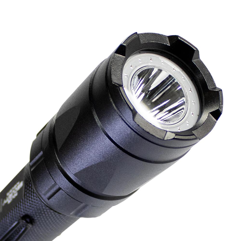 Police Security Flashlights Trac Tact LED Flashlight 350 Lumens Black Picture of LB Marketing Inc DBA Police Security Flashlights Police Security Flashlights Trac Tact 2AA Tactical